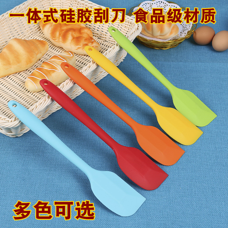 One-piece silicone scraper high temperature resistant shovel cake cream spatula spatula rubber baking scraper baking tool
