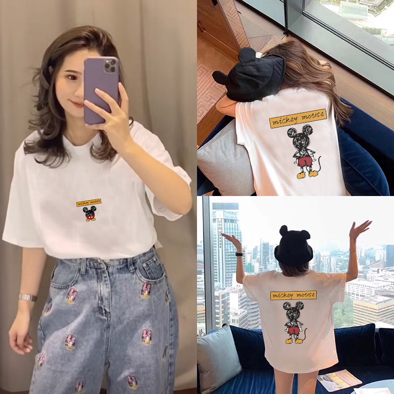 85 off the shelf t-shirt women 2022 new Korean version of Harajuku style loose cotton all-match half-sleeved top women's ins trendy brand