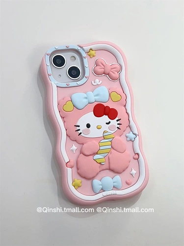 勤仕 Hello kitty, apple, милый совместимый чехол для телефона, iPhone 13, силиконовый iPhone13 Pro, мультяшный защитный чехол, iPhone14 Pro, iphone, 11promax, 14plus, защита при падении