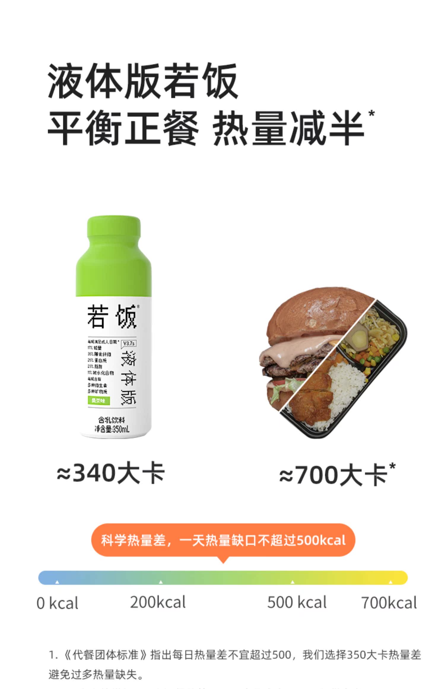 【首单礼金7元】若饭全营养代餐饮料350ml*2