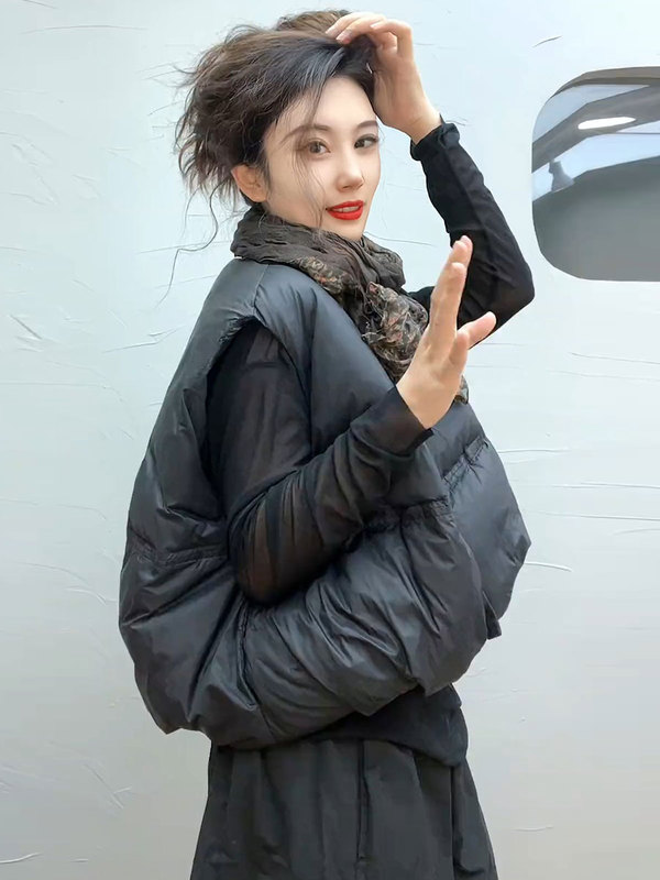 Down Cotton Sleeveless Vest for Women 2026 Winter New Casual Versatile Short down Cotton Vest Jacket for Petite Women