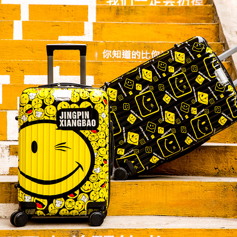 Luggage cartoon trolley box 20 inch men and women small travel password box 24 children's universal wheel cute Korean version