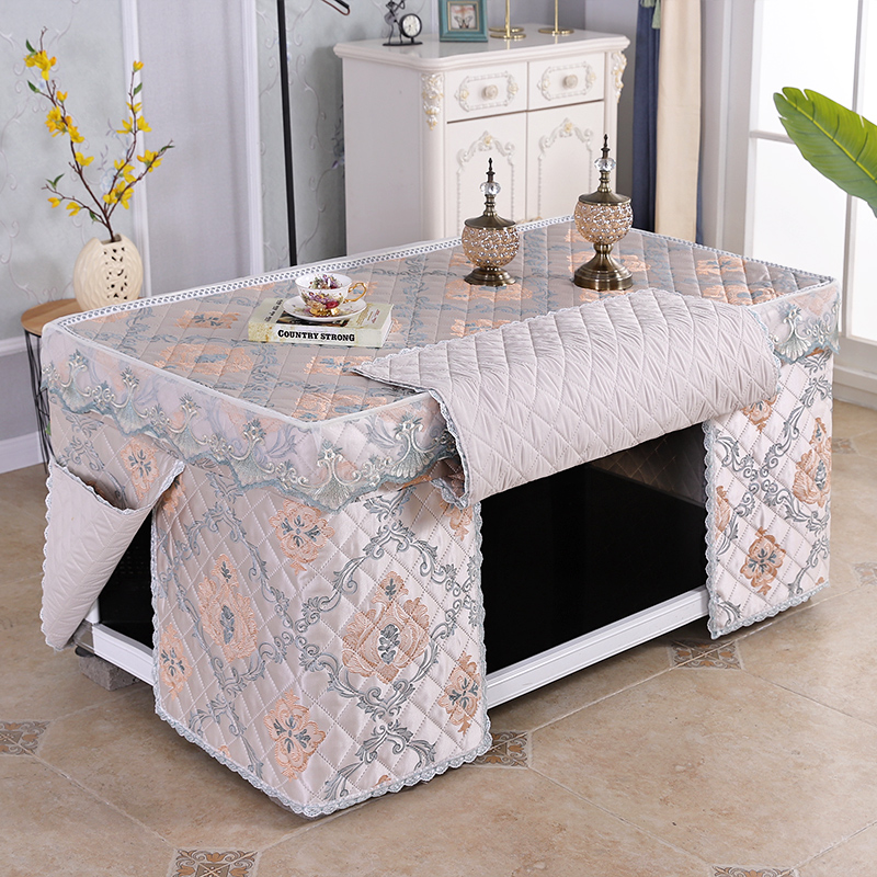New thick coffee table cover lace rectangular fire table cover light luxury electric stove cover set of fire