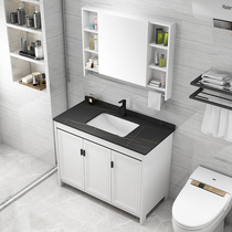 Floor-to-ceiling rock plate wash basin One-piece bathroom set Bathroom cabinet combination bathroom sink Balcony washbasin