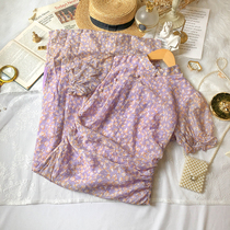 Cheongsam modified dress young girl floral temperament tea break skirt French first love skirt retro tenderness
