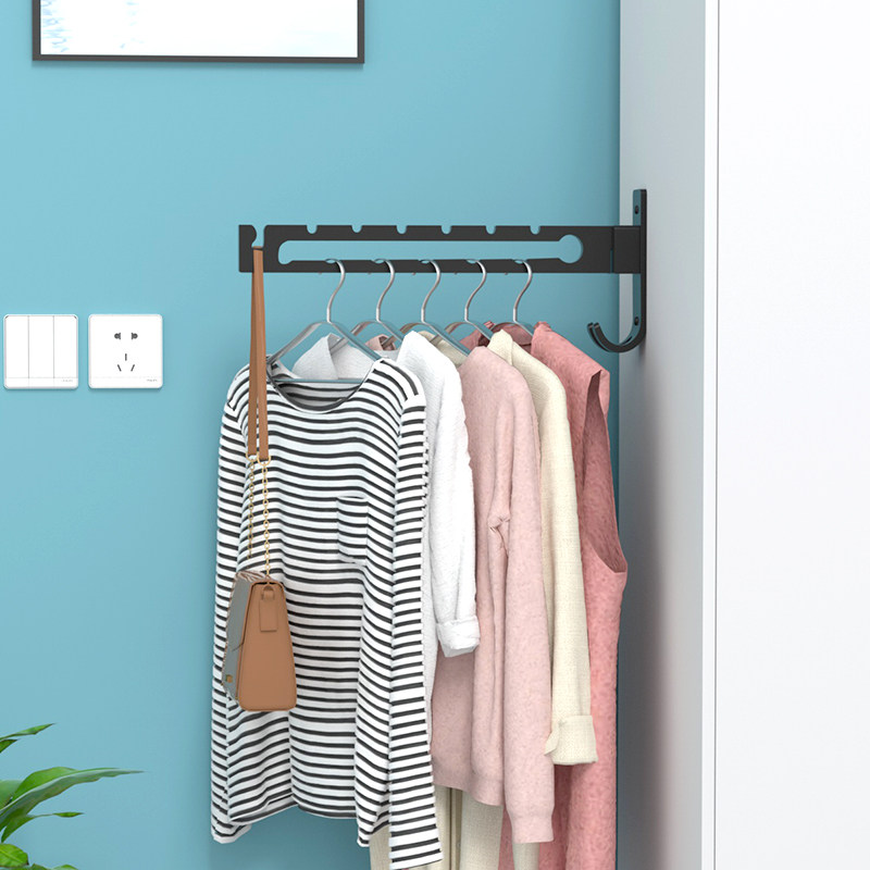 Entrance Door Wall Airing Clothes Hangers Hanger Wall Type Wardrobe Side Hook Wall-mounted Free-to-punch home
