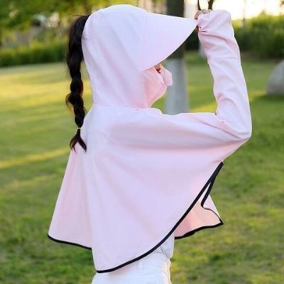 Sun hat shading shoulder hat female neck sun protection thin hat covering face summer cycling out of sun cap dress