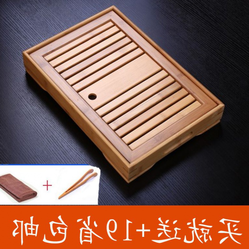 New tea tray bamboo-made little water Gongfu tea with tea table water storage water storage personal small tea tray special price