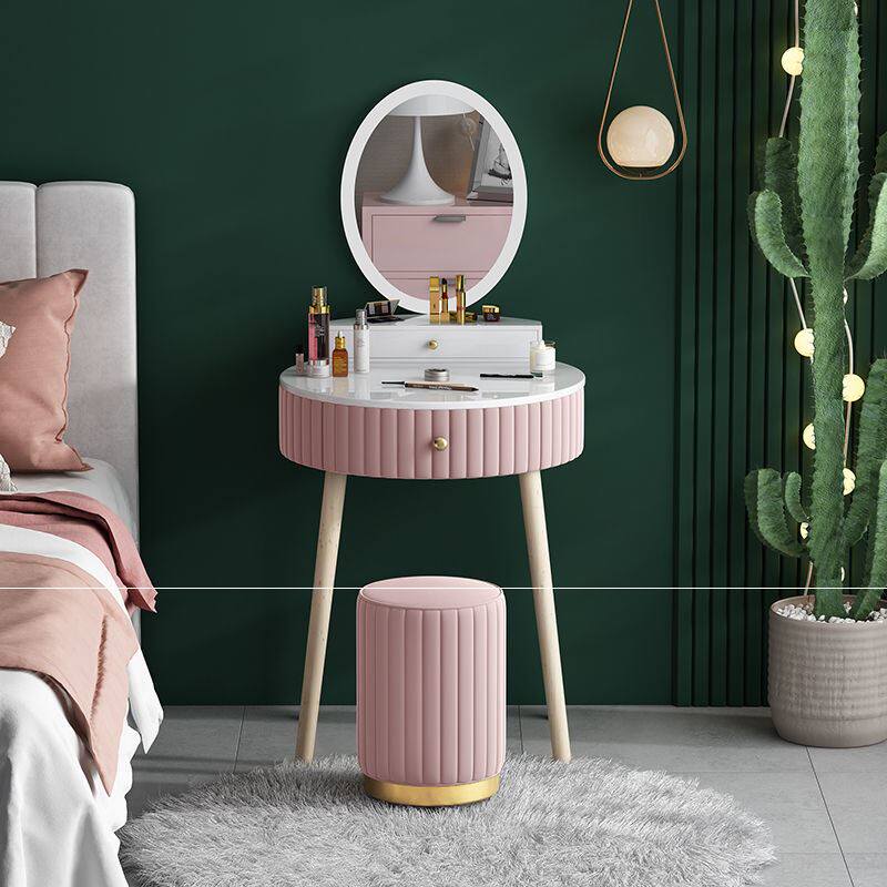 New Nordic Light Lavish Makeup Desk Small Family Modern Simplicity Joins Bedroom With Lamp Makeup Cabinet Nemesis Red Table