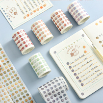 Salt hipster wave dot color ins Wind basic grid dot and paper tape combination set retro cute Net Red Hand account collage diy material diary photo album decoration Mark sticker