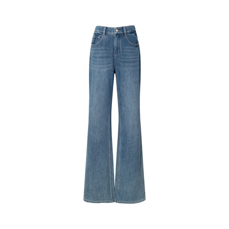 Mm2026 Spring New Style Five-Good-Things Pants Four-Way Stretch Technology Vintage Washed Dark Blue Jeans for Women 5g2250401 Mm2026 Spring New Style Five-Good-Things Pants Four-Way Stretch Technology Vintage Washed Dark Blue Jeans for Women 5g2250401