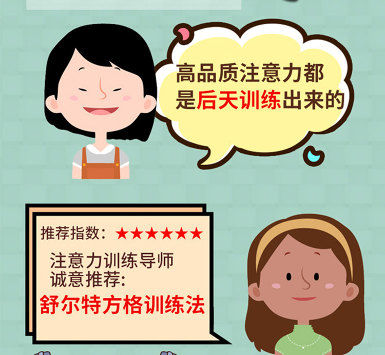 舒尔特方格专注力训练教程儿童注意力培训思维导图电子版图卡