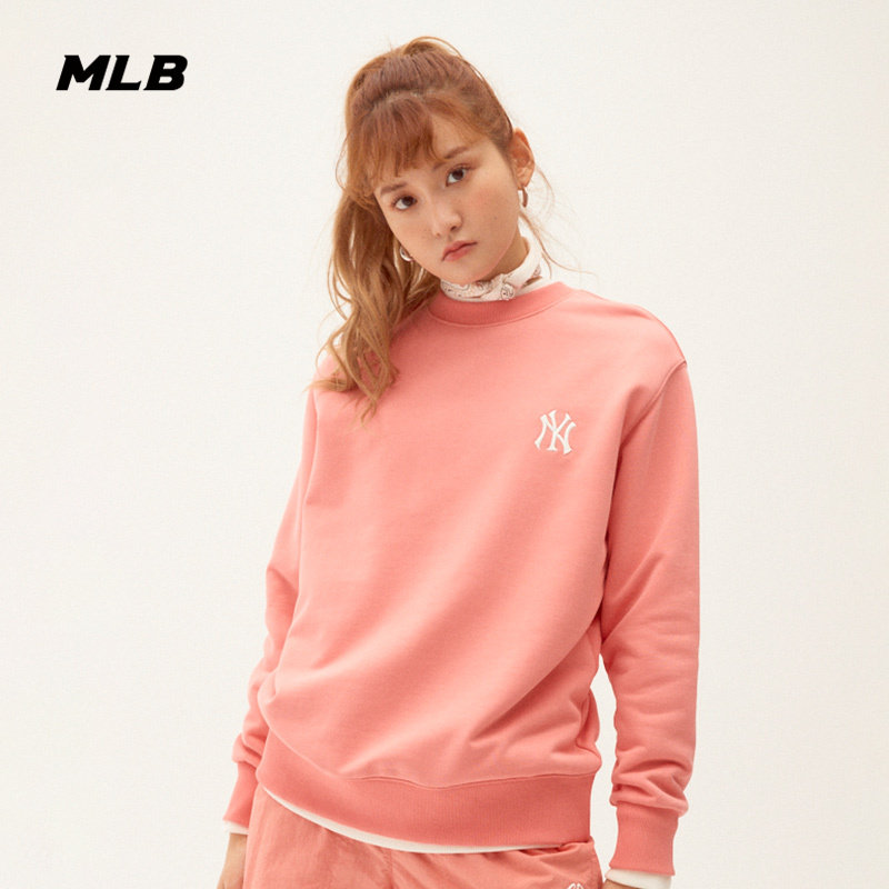 MLB official Men's and women's sweatshirts warm and windproof loose LOGO print casual couple 21 autumn winter MT10