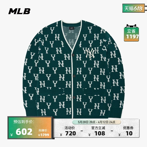 MLB Ретро кардиган подходит для мужчин и женщин для влюбленных, демисезонная куртка для отдыха, осенний