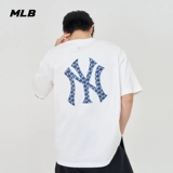 MLB, ретро хлопковая летняя футболка подходит для мужчин и женщин для влюбленных для отдыха, с печатью вашего логотипа