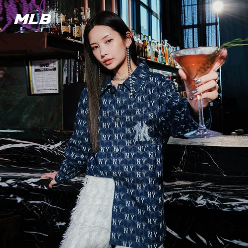 MLB Ретро модная рубашка подходит для мужчин и женщин для влюбленных, демисезонная куртка, свободный крой, осенняя