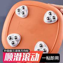 New adhesive universal wheel triple ball bearing free of punch and mute abrasion load bearing home five gold pieces 360 degrees small pulley