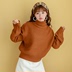 phụ nữ áo len 2020 mới của Hàn Quốc phiên bản của mùa thu / mùa đông màu rắn cao cổ ngắn lỏng dài tay đáy áo len áo len áo triều 