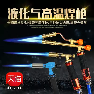 Liquefied gas welding gun, oxygen-free welding gun, gas welding gun, household pure copper small type double-head welding torch