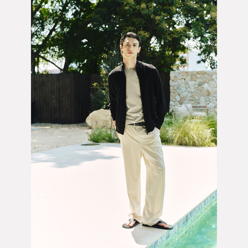 Manifold|15.5 Micron Biella Yarn Fine-Spun 100% Golden Wool Knitted Zip-Up Cardigan Manifold|15.5 Micron Biella Yarn Fine-Spun 100% Golden Wool Knitted Zip-Up Cardigan