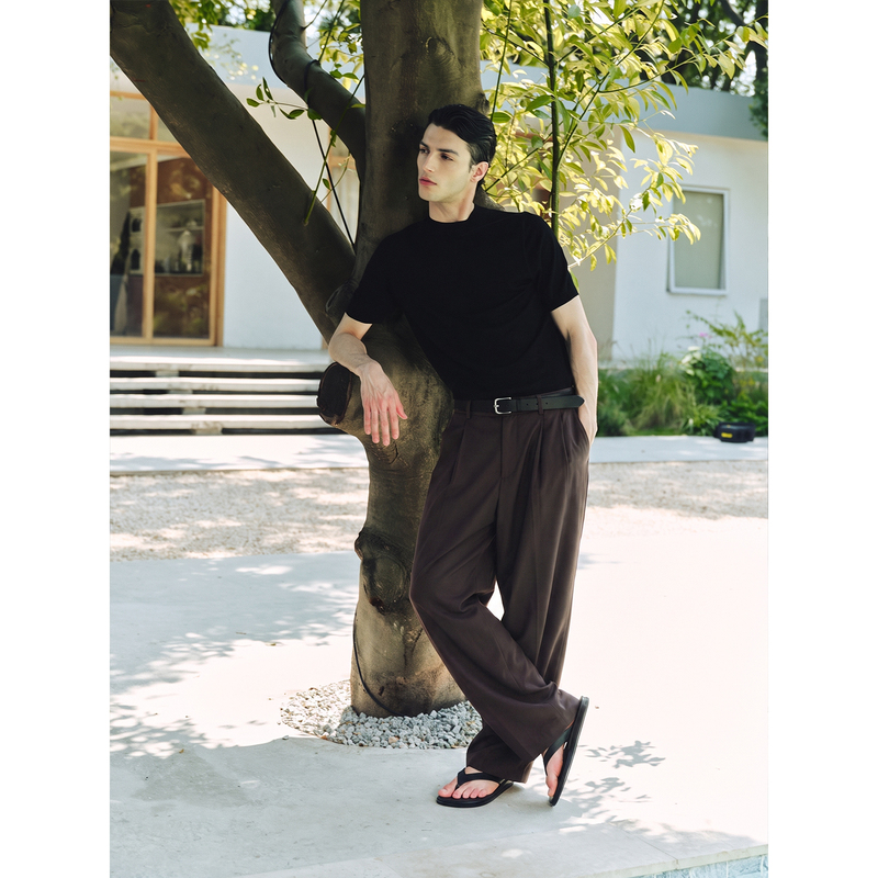 Manifold|Japanese Takahashi 140-Count Strong Twisted Double-Strand Worsted Wool Old Money Minimalist Commuter Suit Trousers Manifold|Japanese Takahashi 140-Count Strong Twisted Double-Strand Worsted Wool Old Money Minimalist Commuter Suit Trousers