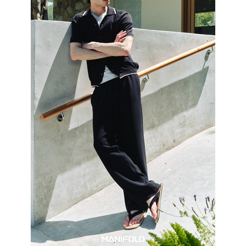 Manifold｜Japanese Imported Triacetate Elastic Cool-Feeling Summer Breathable Relaxed Casual Gala Dress Pants Trousers