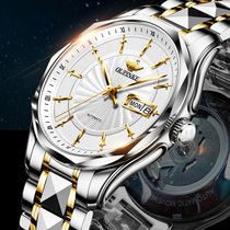 Imported movement Swiss mens watch mens mechanical watch automatic ultra-thin double calendar business famous brand ten