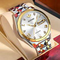 Imported movement Swiss brand mens watch mechanical watch automatic mens watch double calendar famous brand ten