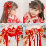 Детский аксессуар для волос, детская заколка для волос, парик с бантиком с кисточками, китайский стиль