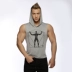2019 hè mới cơ bắp người đàn ông thể thao vest thể thao anh em chó Slim áo vest thể thao hoodie giản dị - Áo thể thao Áo thể thao