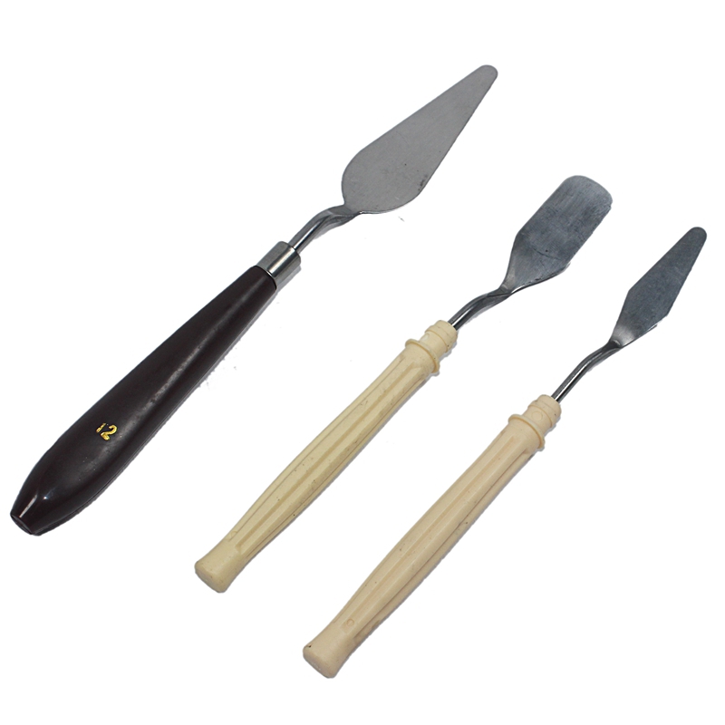 Oil painting knife series plastic palette knife paint shovel oil painting knife paint scraper gouache paint scraper water powder scraper flat tip knife shovel single set scraper