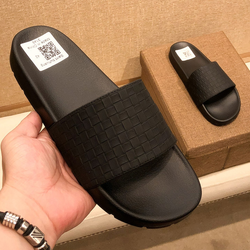 Medusa Genuine Leather Woven Printed Slippers for Men, Summer Outdoor Wear, Non-Slip, Wear-Resistant, soft sole Soft-Soled Sports Sandals for Men