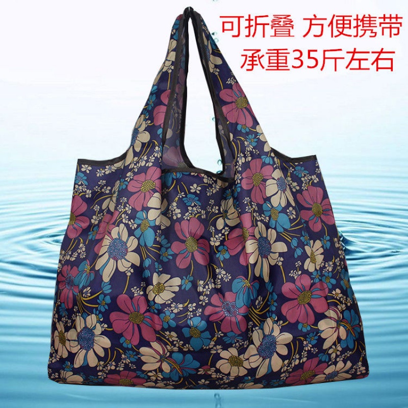 Eco-friendly bag Canvas large capacity shopping bag folding portable waterproof mom shopping bag Student out of the tote bag for women