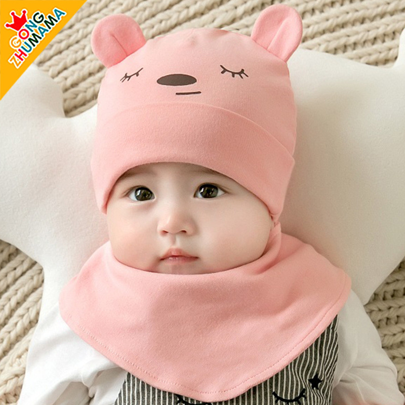 Baby hat spring and autumn male and female baby 03612 months newborn