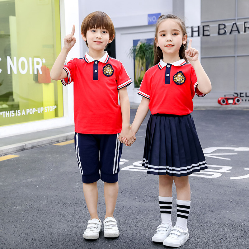 Kindergarten Garden clothes Summer clothes Pure cotton Inn College Wind Sport First grade Children's school uniforms Summer suit