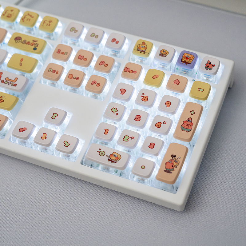 V108/H108 Mechanical Keyboard and Mouse Set, Cute, Four-Sided Translucent, Wired, Wireless, Bluetooth, Office Typing