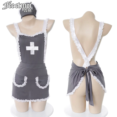 霏慕 Сексуальная униформа, нижнее белье, фартук, комплект, пижама