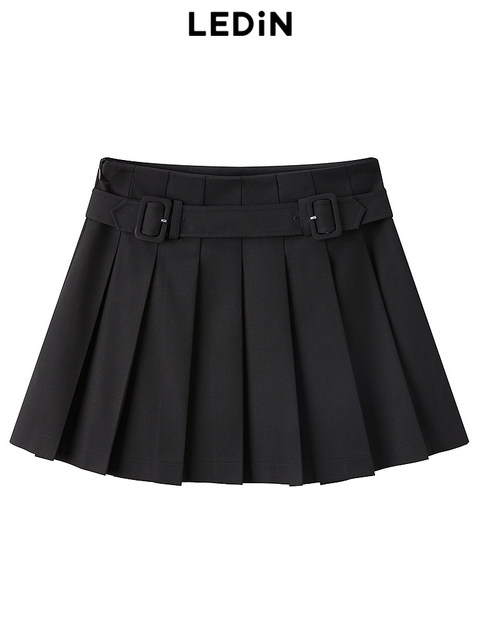 Lemeng Versatile Pleated Skirt Spring New Skirt Women's C2Gee1209