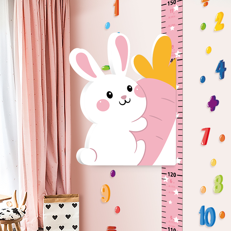 Children's body high wall sticker 3d stereoscopic removable cartoon baby baby height sticker photometric instrument Home-Taobao