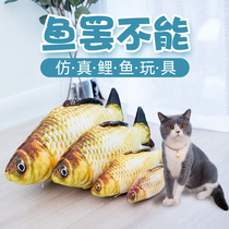 Mint fish cat toy simulation cat bite cat stick cat cat supplies molars Cat pillow vent plush grass carp