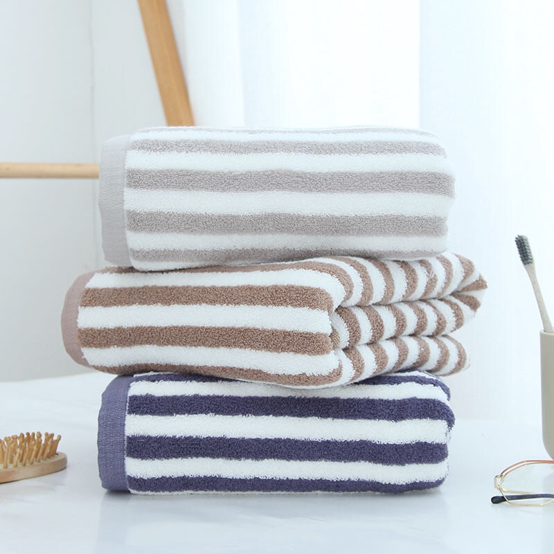 Nantong Suyi Home Products Co., Ltd. Japanese-Style Bath Towel, All-Cotton Striped Bath Towel, Soft Terry