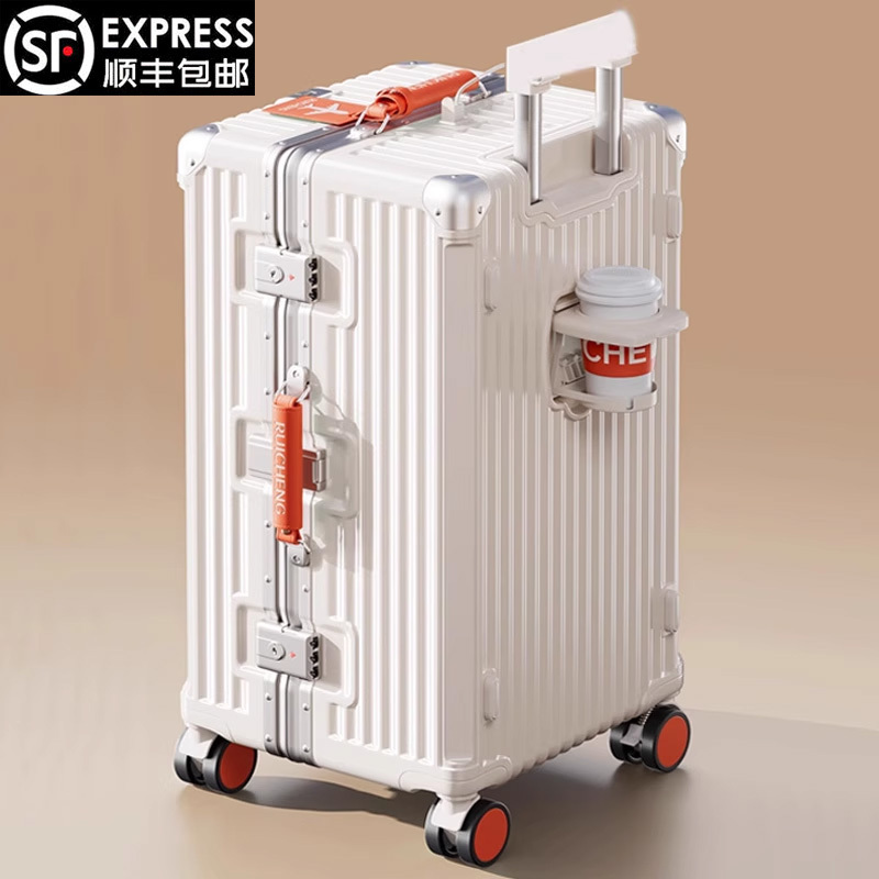 Large Capacity Suitcase, Extra Large 100inch for Men, Sturdy and Durable Trolley Password Box for Women 80inch Business Trip Suitcase 30