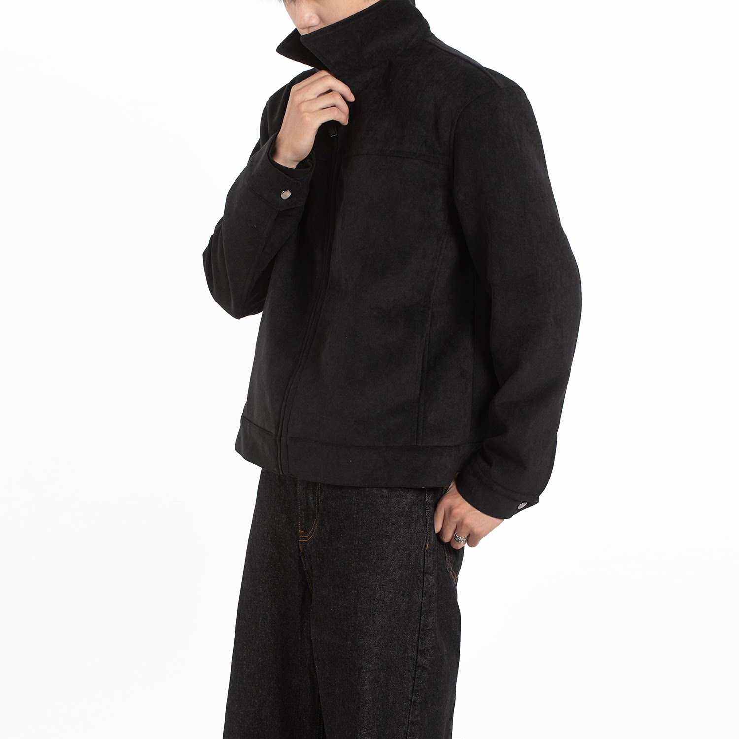 GANGURRU美式仿麂皮夹克磨砂高级感男士上衣户外翻领复古秋冬外套 3