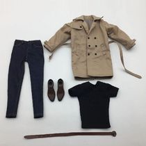 1 6 Khaki Long Jacket Windcoat T-shirt Jeans Shoes Suit for