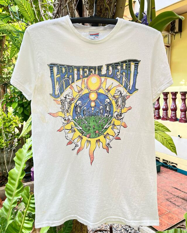 American Vintage Grateful Dead Casual Simple Retro Short-Sleeve High Street T-Shirt