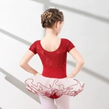 Детский кружевной этнический костюм, танцующая спортивная одежда, короткий рукав