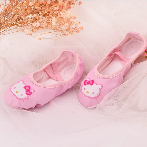 Детские туфли, полиуретановые танцующие балетки, в корейском стиле, мягкая подошва