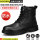 High-top labor protection shoes for men in winter, plus velvet, lightweight cowhide, anti-smash and anti-puncture steel toe old protection shoes with steel plates for men