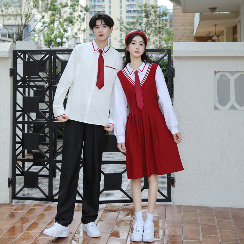 British Style Class Uniforms for Men and Women, Korean Style Student Sports Meeting Opening Ceremony Chorus Graduation Photo Recitation Performance Costumes