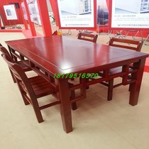 Customized solid wood library reading tables and chairs for 6 people and 4 people oak reading tables and chairs student reading room reading wooden desks